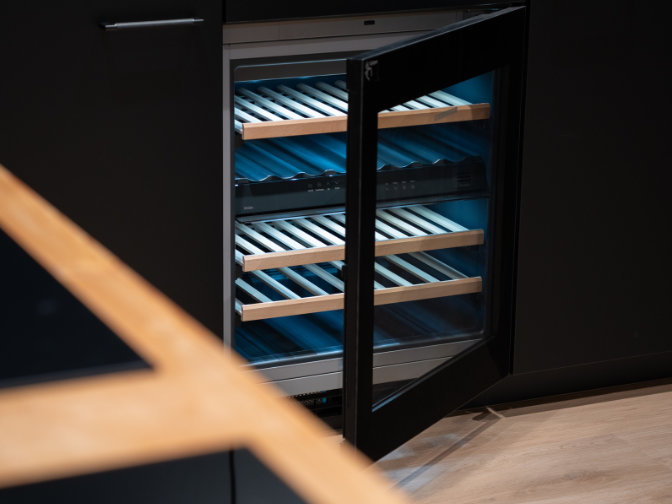 Detail van een ingebouwde oven